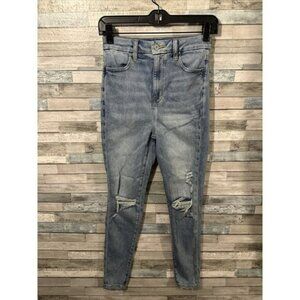 Women’s American Eagle Curvy Highest Rise Jeggings Medium Wash Size 2 Short